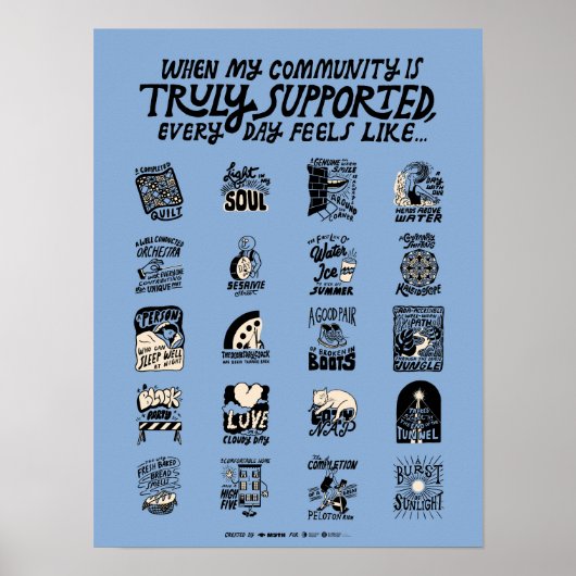 Community Support Blue Poster (Vorne)