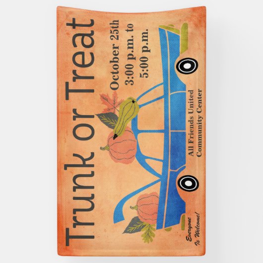 Community Trunk oder Leckerei Halloween Car Event Banner (Vertikal)