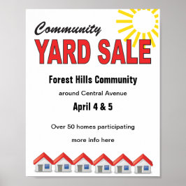 Community Yard Sale-Plakat Poster