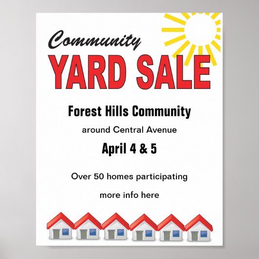 Community Yard Sale-Plakat Poster (Vorne)