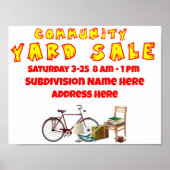 Community Yard Sale Poster Style Flyer (Vorne)