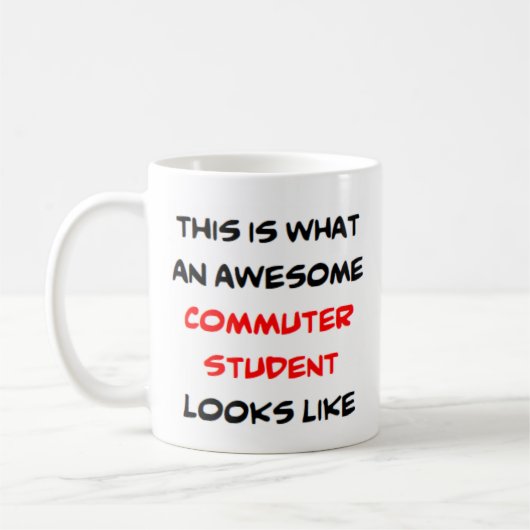 commuter student, awesome kaffeetasse (Links)