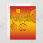 ¿Cómo Estás? Spanien Flaggenfarben Pop Art Postkarte (Vorne/Hinten)