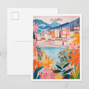 Como Italien Reise Ästhetik Postkarte