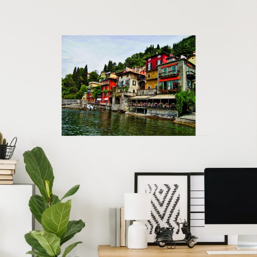 COMO Italy Poster vom See (Heimbüro)