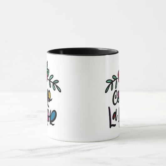 Como La Flor, Rose Illustration Tasse (Zentrum)