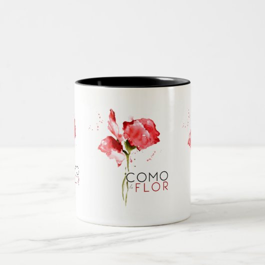 Como La Flor Zweifarbige Tasse (Mittel)