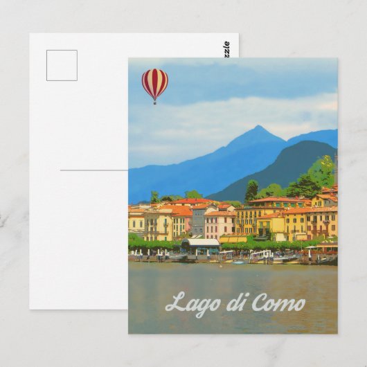 Como Lake, Italien Postkarte (Vorne/Hinten)