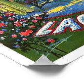 Como Lake Italien Vintage Poster (Ecke)