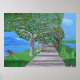 Como Lake Side Walk Poster