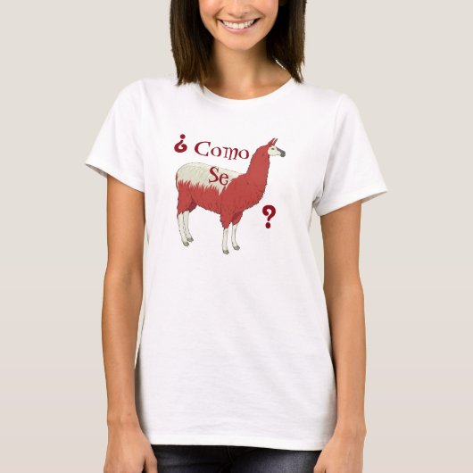 ¿ Como Se-Lama? Mode-T-Shirt mit Lama-Bild T-Shirt (Vorderseite)
