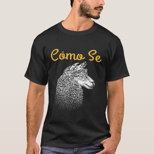 Como Se Llama Llama Alpaca Lover T-Shirt (Vorderseite)