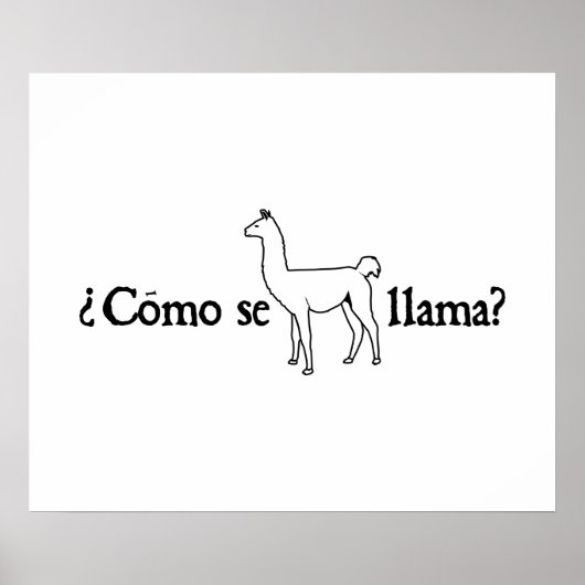 Como Se Llama? Poster (Vorne)