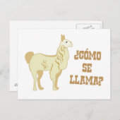 Como Se Llama? Wie heißt du? Postkarte (Vorne/Hinten)
