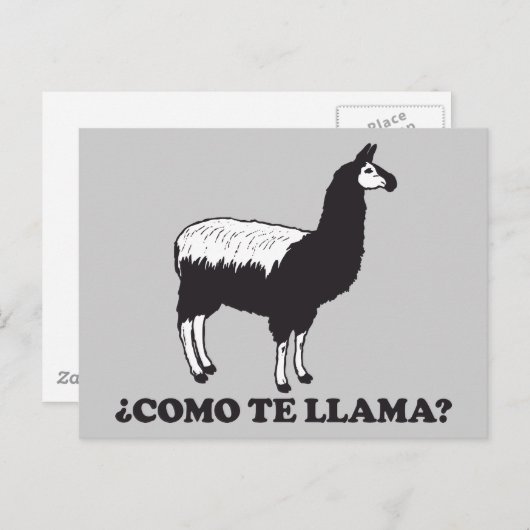 Como Te Llama Postkarte (Vorne/Hinten)