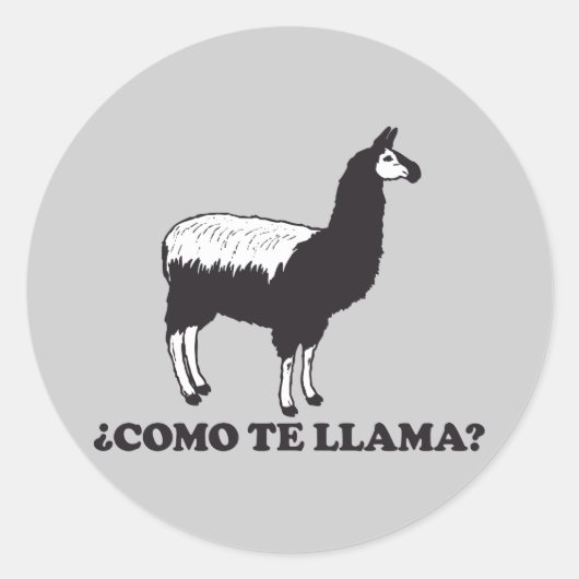 Como Te Llama Runder Aufkleber (Vorderseite)