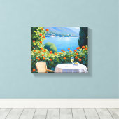 Como Terrasse View Canvas Print Leinwanddruck (Insitu (Holzboden))