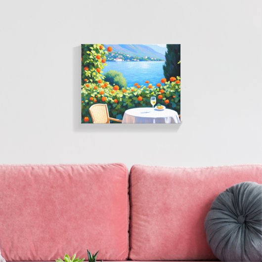 Como Terrasse View Canvas Print Leinwanddruck (Insitu (Wohnzimmer))