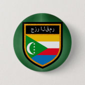 Comores-Flagge Button (Vorderseite)