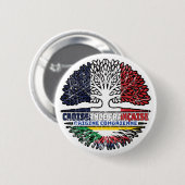 Comoros Comoros Französisch-Tree-Roots-Flag Button (Vorne & Hinten)