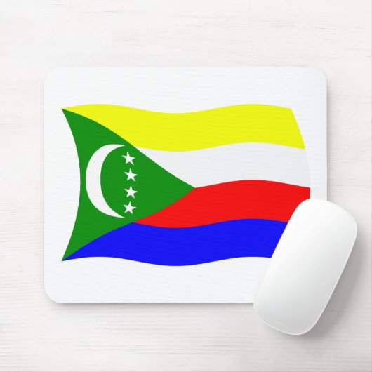 Comoros Flag Mousepad (Mit Mouse)