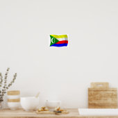 Comoros Flag Poster Print (Küche)