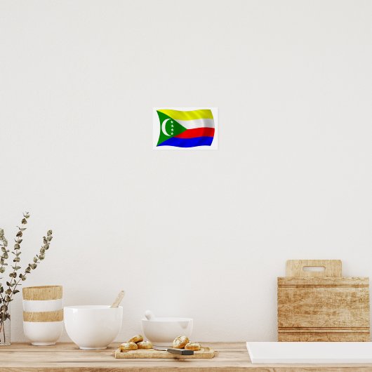 Comoros Flag Poster Print (Küche)