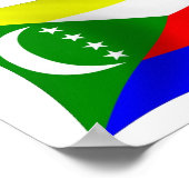 Comoros Flag Poster Print (Ecke)