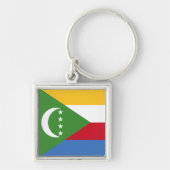Comoros Flag Schlüsselanhänger (Vorne)