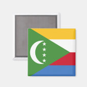 Comoros-Flagge KM Magnet (Vorderseite/Rückseite)