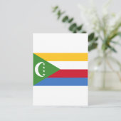 Comoros-Flagge KM Postkarte (Stehend Vorderseite)