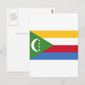 Comoros-Flagge KM Postkarte (Vorne/Hinten)