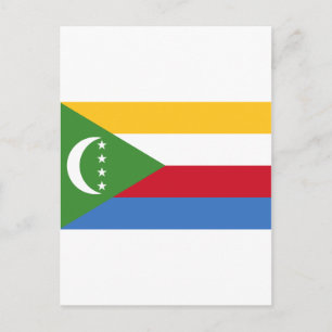Comoros-Flagge KM Postkarte
