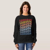 Comoros Groovy Retro Comorian Sweatshirt (Vorne ganz)