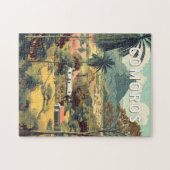Comoros Illustration Travel Art Vintage Puzzle (Horizontal)