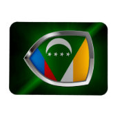 Comoros Mettalic Emblem Magnet (Horizontal)