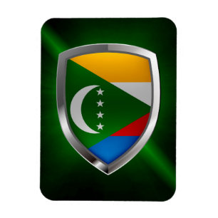 Comoros Mettalic Emblem Magnet