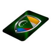 Comoros Mettalic Emblem Magnet (Linke Seite)