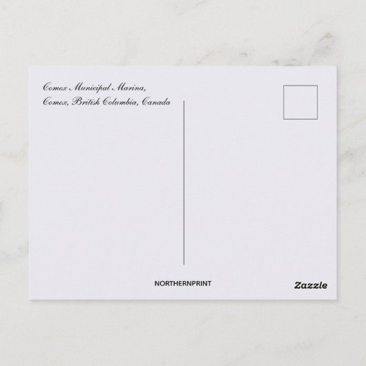 Comox Municipal Marina British Columbia Kanada Postkarte (Rückseite)