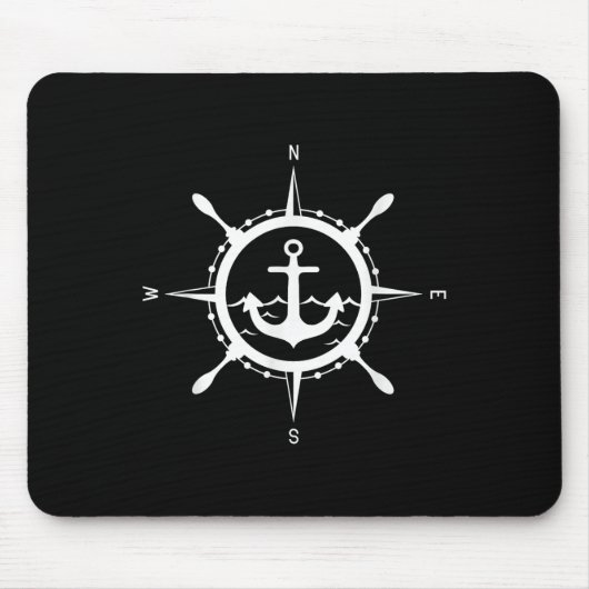 Comp Anker Maritime Design Mit Comp Kapitän Segel Mousepad (Vorne)