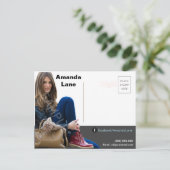 Comp Card Mailer Headshot Zed Card Postkarte (Stehend Vorderseite)