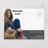 Comp Card Mailer Headshot Zed Card Postkarte (Vorderseite)