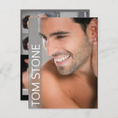 Comp Cards für männliche Schauspiels Kopfschuss Co Postkarte (Vorne/Hinten)