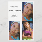 Comp Cards - Modell-Headshot-Vorlage Flyer (Hinten)