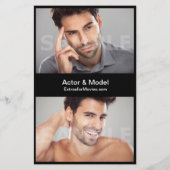 Comp Cards - Modellmodellierung der Composite-Comp Flyer (Hinten)