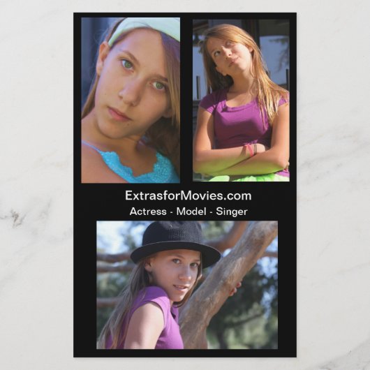 Comp Cards - Modellmodellierung für Composite Comp Flyer (Hinten)