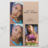 Comp Cards - Modellmodellierung für Composite Comp Flyer (Hinten)