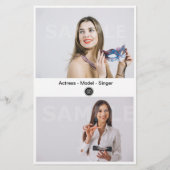 Comp Cards - Modellmodellierung Verbundwerkstoff-Z Flyer (Hinten)