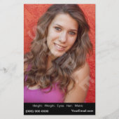 Comp-Headshot-Karten-Schauspiel-Modellierung Flyer (Hinten)