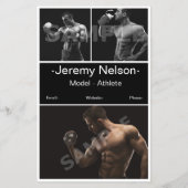 Comp-Karte des Headshot-Schauspielers (Rückseite)